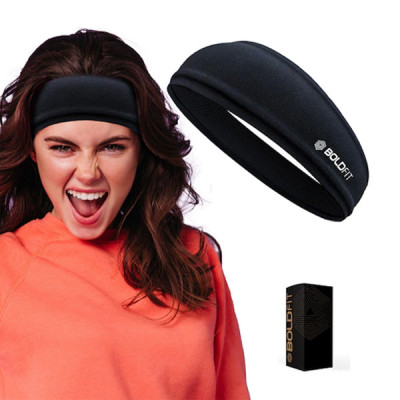 Black Solid Non Slip Headband