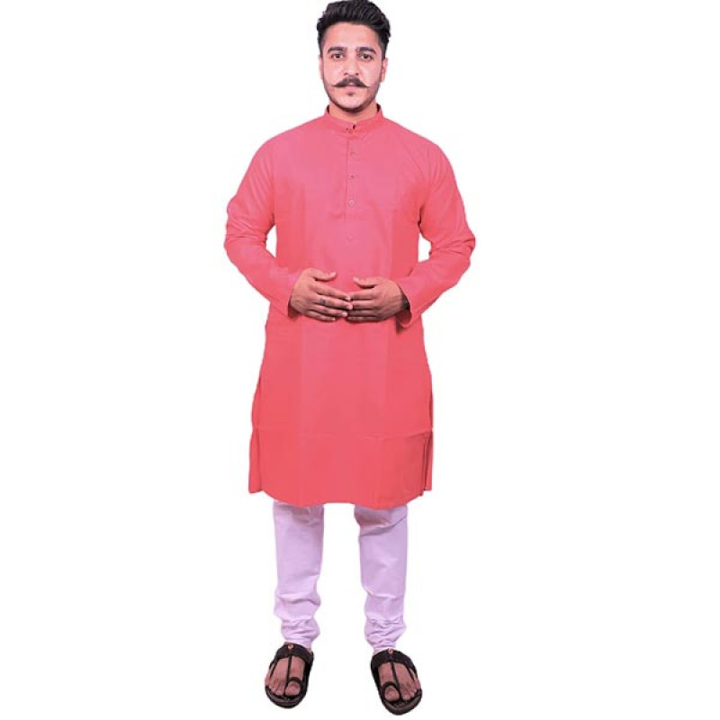 Uvee Men's Cotton Regular Fit Kurta Set