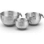 Kansara Stainless Steel Mixing Bowls, Non slip silicone base bowls with Handle,